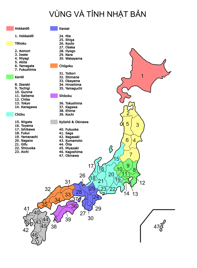 Nhật Bản có bao nhiêu tỉnh, thành phố? Tất cả thông tin về địa lý Nhật Bản