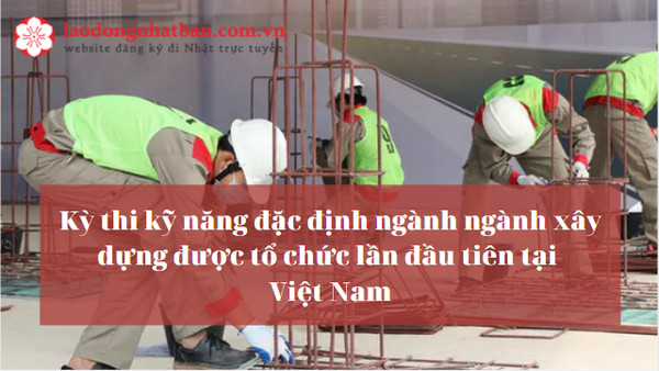 Kỳ thi kỹ năng đặc định ngành ngành xây dựng được tổ chức lần đầu tiên tại Việt Nam